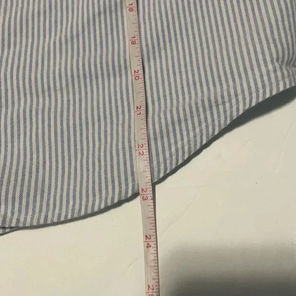 Vineyard Vines button down Shirt Youth L Striped Long Sleeved Whale Logo Blue - Picture 7 of 10